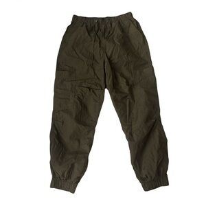 Miss Posh Boutique Olive Cargo Parachute Jogger Pants - Size L